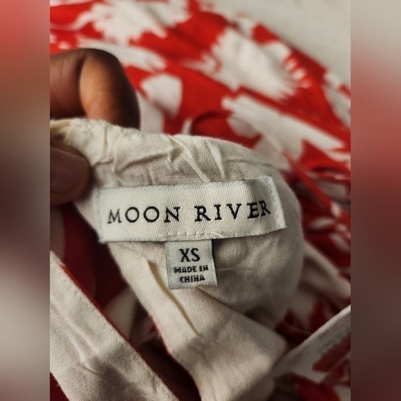 Moon River Women's Side tie, Cut-out Floral Print Tiered Shirred Dress. … - Picture 16 of 16